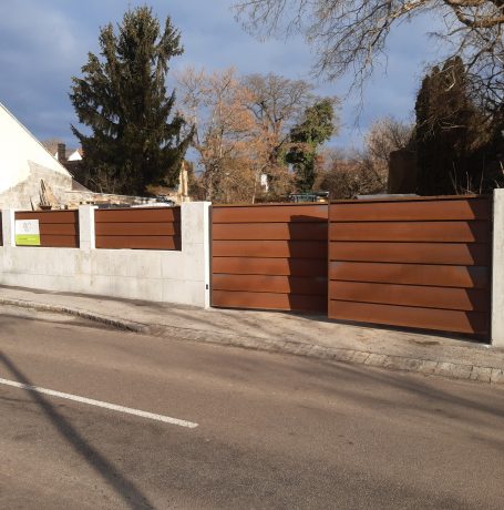 Tor/Zaun aus Cortenstahl